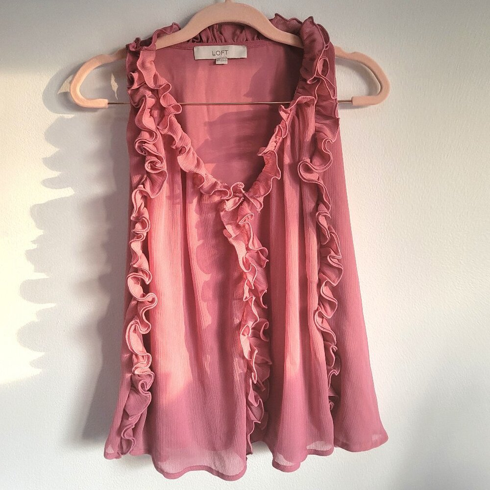 ROSE RUFFLE TOP - Picture 1 of 1